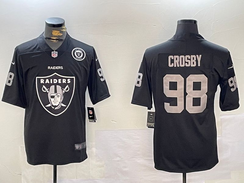 Men Oakland Raiders #98 Crosby Black 2024 Nike Limited NFL Jersey style 12011->los angeles rams->NFL Jersey